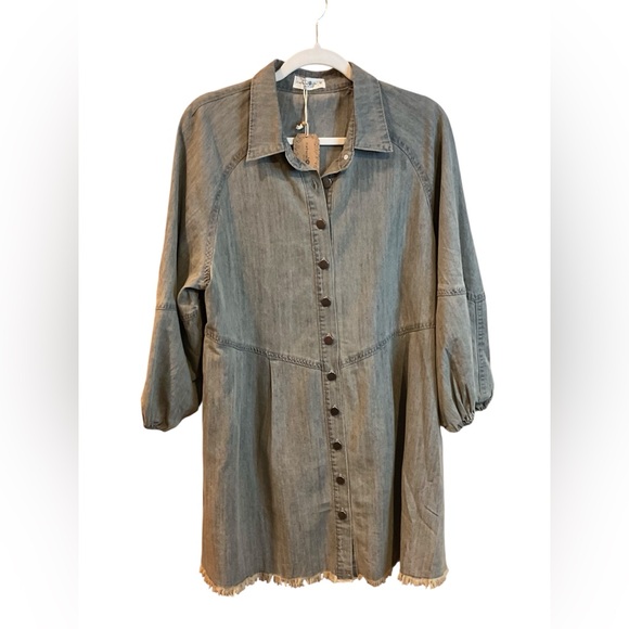 NWT Natural Life Melissa Grey Shirt Dress Size M - Picture 2 of 6